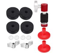 Juego de 13 piezas de fieltro para tambores de repuesto, incluye tuerca de ala, arandelas y fundas para platillos y almohadillas de fieltro para tambor, accesorios de repuesto