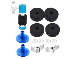 Juego de 13 piezas de fieltro para tambores de repuesto, incluye tuerca de ala, arandelas y fundas para platillos y almohadillas de fieltro para tambor, accesorios de repuesto
