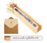 Juego de 13 piezas de madera con tubos de ensayo, cuerda de cáñamo y sobres, idea de regalo original para cumpleaños, boda, consagración juvenil, Navidad, pequeños regalos de Navidad