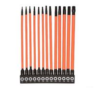 Juego de 13 puntas de destornillador Torx de impacto, brocas magnéticas T5-T40 para conductores resistentes de 75 mm, 100 mm, 150 mm de largo, herramientas de construcción de silicona y metal, equipo
