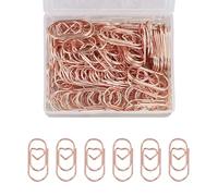 Juego de 130 clips de oficina con caja transparente, para archivos, oficina, aula.