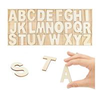 Juego de 130 Piezas (5 Juegos) de Letras de Madera, Letras Mayúsculas A-Z De 2,3 cm Para Exhibiciones de Decoración del Hogar, Manualidades, Fiestas de Bodas DIY