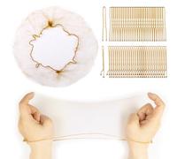 Juego de 130 redes y horquillas para el cabello, 30 redes de malla invisible con borde elástico (12, 24 pulgadas), 50 horquillas en forma de U, 50 horquillas para moños de ballet, dormir, 2 tamaños