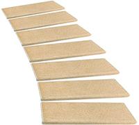 Juego de 14 alfombras Antideslizantes para escalones de Interior, Autoadhesivas, con Borde Redondeado, para Mascotas. Tapetes Antideslizantes, Lavables y Suaves. Instalación sin Cinta adhesi