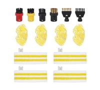 Juego de 14 almohadillas de repuesto compatibles con limpiadores de vapor Karcher, accesorios EasyFix SC 1, SC 2, SC 3, SC 4, SC 5 limpiador de vapor (4 boquillas de suelo, 4 boquillas de mano, 4