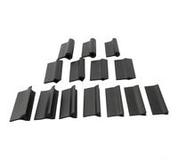 Juego de 14 bloques de lija de goma flexible para madera, cuero y metal, soportes de papel de lija de 3 formas con agarre antideslizante, compatible con Sandp estándar