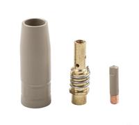 Juego de 14 boquillas de 0,8 mm para soldadura 15AK, sin revestimiento para protección, escudo de gas sin aire, compatible con antorchas TIG, aluminio de aviación y