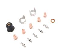 Juego de 14 boquillas de electrodo de antorcha de plasma para Cut 55DS Pro Cut 65DS, diseñado sin problemas, se adapta a puntas IPT40, latón zinc acero inoxidable
