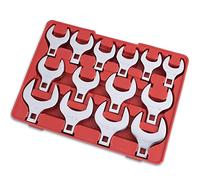 Juego de 14 llaves de vaso de acero cromo vanadio de 1/2 pulgadas con acabado cromado y espejo, incluye tamaños de 1 - 1/16 pulgadas a 2 pulgadas con bandeja de almacenamiento