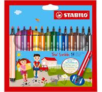Juego De 14 Marcadores De Color Stabilo Trio Scribbi Jumbo Grip Para Niños
