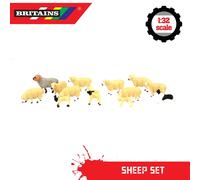 Juego De 14 Piezas De Oveja Y Perro Pastor 1:32 Escala Britains Granja 43282