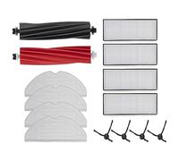 Juego de 14 piezas de repuesto originales compatibles con aspiradora Roborock S8 / S8+/S8 Pro Ultra, 1 cepillo doble de goma, 4 filtros, 4 cepillos laterales, 4 paños