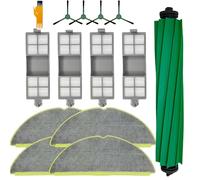 Juego de 14 piezas de repuesto para robot aspirador IRobot Roomba 205, incluye 1 cepillo de rodillo, 4 filtros HEPA, 4 almohadillas de fregona, 4 cepillos laterales, 1 herramienta de limpieza