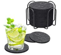 Juego de 14 Posavasos Originales y Absorbentes de Fieltro, Coasters para Proteger Mesas y Muebles, Ideal para Vasos, Tazas y Bebidas, FHISKUNYU