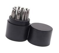 Juego de 15/17 piezas de acero para estampación de joyas con funda, perforadores de metal para campanas y diseños, perforadores de cuentas de joyería
