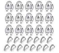 Juego de 15 abrazaderas de cable de 2 mm, acero inoxidable M2, abrazadera de cable de 2 mm, abrazadera de 2 mm, cuerda de alambre, abrazadera de cable en U, abrazadera para cable de alambre