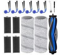 Juego de 15 accesorios para aspiradora Ecovacs Deebot X11 OmniCyclone/X11 Pro/X11 Pro Omni/X11, piezas de repuesto, 1 cepillo principal, 2 rodillos de fregona, 6 cepillos laterales, 4 filtros HEPA, 2
