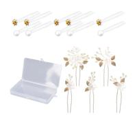 Juego de 15 accesorios para el cabello de boda en forma de U con diamantes de imitación y decoraciones de flores para novia ocasión formal