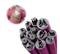 Juego de 15 bolígrafos de sello para arte de uñas, herramientas de punteado de arte de uñas, bolígrafo de sello de uñas, herramientas de arte de uñas con patrón de flores, kit de sellos de uñas