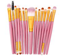 Juego de 15 brochas de maquillaje para rostro, maquillaje femenino, maquillaje, base, rubor, sombra de ojos, corrector