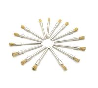 Juego de 15 cepillos de alambre para taladros, kit de cepillo de alambre recubierto de acero inoxidable de latón para eliminación de óxido, pelado y abrasivo, cepillo de alambre de lápiz (5 mm)