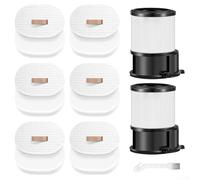 Juego de 15 filtros de aspiradora de repuesto compatibles con Shark Wireless PowerDetect IP1251 IP3251 Series, incluye 2 filtros HEPA posmotor, 6 conjuntos de filtro premotor con cepillo de limpieza