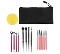 Juego de 15 herramientas de modelado de arcilla polimérica, suministros multiusos para esculpir y tallar, suministros de cerámica para proyectos de arte, metal acrílico, bolsa de