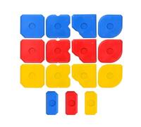 Juego de 15 herramientas ergonómicas para calafatear acabados de calafateo de múltiples ángulos para sellado preciso de juntas en encimeras de azulejos y equipos de alisado de masilla para pisos