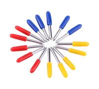 Juego de 15 hojas de trazador y herramientas de corte, hoja de acero de tungsteno 30 45 60 grados con base de soporte para uso de máquina cortadora de medios adhesivos