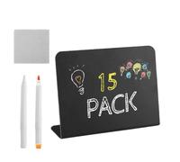 Juego de 15 mini pizarras de pizarra para escritorio, marcadores fáciles de escribir a mano, para eventos decorativos, accesorios de comedor creativos, piezas funcionales para fiestas, para el hogar