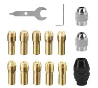 Juego de 15 Piezas Accesorios para Dremel, Cobre Puro para Dremel Accesorios, Portabrocas para Dremel, Portabrocas Taladro, Herramientas para Dremel, Portabrocas para Molinos Eléctricos (cobre)