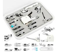 Juego de 15 prensatelas para máquina de coser, multifuncionales, accesorios para máquina de coser, juego de accesorios para cantante Carina Veritas Dorina