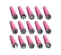 Juego de 15 sellos de uñas con diseño de flores, sellos de metal, herramientas de uñas con 6 patrones de arte diferentes, kit de sellos de uñas para mujeres y niñas