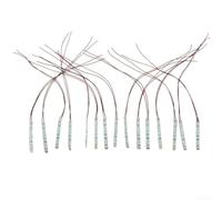 Juego de 15 tiras LED para color blanco, 50 mm, precableadas, 12 V, 15 | Paquete de 15 unidades, 50 mm de longitud, precableado con cable de 20 cm, compatible con 12 V-18 V, ideal para pistas