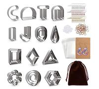 Juego de 150 cortadores de aretes de acero inoxidable con tarjetas y ganchos