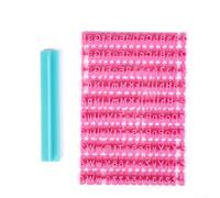 Juego de 150 piezas de bricolaje con letras de números del alfabeto, cortador de galletas y galletas para hornear personalizado y estampado de arcilla con letras mayúsculas de 1/4 pulgadas y marcas de