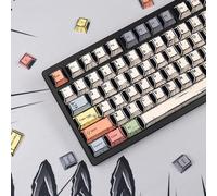 Juego de 150 Teclas Retro Manga PBT Dye Sub Cherry Profile Manga Canvas Keycaps para Teclado Wooting 61/65/87/104/108 Cherry MX Switches teclados mecánicos