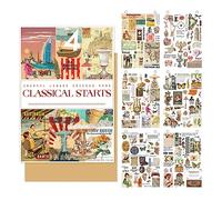 Juego de 1500 pegatinas para scrapbooking, 96 hojas, vintage, scrapbooking, pegatinas washi, accesorios para scrapbook, pegatinas para diario, álbum de fotos, álbum de recortes, calendario, cuaderno