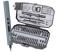 Juego de 153 destornilladores eléctricos de precisión con 140 puntas S2, kit de destornilladores magnéticos recargables de 3 velocidades con luz LED, juego de herramientas de reparación electrónica