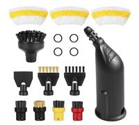 Juego de 16 accesorios para limpiador de vapor Karcher, juego compatible para limpiador de vapor Kärcher Easyfix SC1 SC2 SC3 SC4 SC5 (boquilla extendida, cepillo para juntas, cepillo redondo, raspador