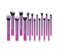 Juego de 16 brochas multifuncionales de fibra sintética para técnicas de maquillaje delicadas