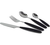 Juego de 16 cubiertos de acero inoxidable con mango soft-touch negro gimex