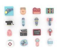 Juego de 16 Doljabi para niño, artículos simbólicos de Zhuazhou, regalos de cumpleaños, dibujos animados, primer cumpleaños, Doljanchi tradicional, juguetes para bebés, ceremonia coreana, juegos