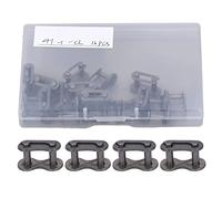 Juego de 16 eslabones de cadena, kit de eslabones de conexión para cadenas de rodillos, eslabón conector maestro reutilizable para bicicletas y motocicletas Baja, con caja de