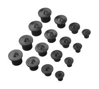 Juego de 16 perforadores centrales de acero para carpintería, tamaños de 6 mm, 8 mm, 10 mm, 12 mm, herramienta de posicionamiento y alineación de muebles para proyectos de bricolaje