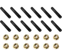 Juego de 16 pernos de colector de escape M8 x 45 mm compatible con Nissan de repuesto