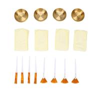 Juego de 16 piezas para esteticistas, cuencos de acero inoxidable, cepillos faciales y diademas, kit profesional de spa para mezclas y cuidado de la piel, color oro
