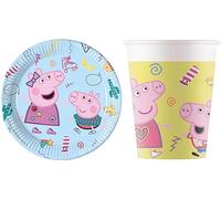Juego de 16 piezas para fiesta de cumpleaños infantil, diseño de Peppa Pig Messy Play