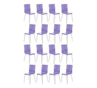 Juego de 16 sillas de espera pepe madera lila 47x43x87 cm