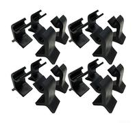 Juego de 16 soportes de bandeja para uso en cocina, estante de horno de vapor, organizador de ahorro de espacio, soportes de bandeja apilables (16 piezas, negro)